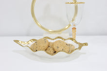 Load image into Gallery viewer, White Porcelain Leaf Dish Bowl with Gold Rim