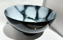 Load image into Gallery viewer, 10.5" Black and Gold Marbleized Footed Bowl