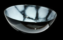 Load image into Gallery viewer, 10.5" Black and Gold Marbleized Footed Bowl