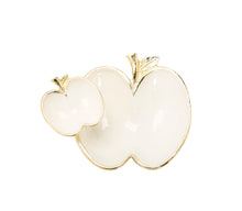 Load image into Gallery viewer, Two Apple Dish Gold/White
