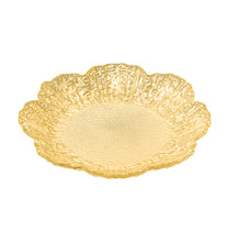 Load image into Gallery viewer, Set 4 Flower Shaped Plates Scalloped-Gold