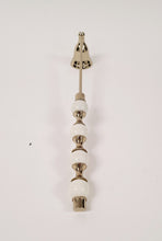 Load image into Gallery viewer, Gold Candle Snuffer White and Gold Beaded Handle