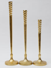 Load image into Gallery viewer, Spiral Design Gold Geometric Candlestick