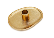 Load image into Gallery viewer, Flat Gold Candle Holder