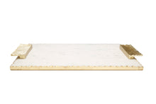 Load image into Gallery viewer, 16" Gold Marble Challah Tray with Decorative