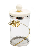 Load image into Gallery viewer, Canister with Floral Lotus Art