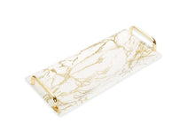 Load image into Gallery viewer, Gold Marble 3 Bowl Serving Dish with Gold Ball Design