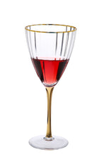 Load image into Gallery viewer, Set of 6 Textured Glasses with Gold Stem and Rim