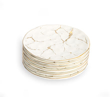 Load image into Gallery viewer, Set of 6 Dessert Plates With Gold Design