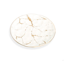 Load image into Gallery viewer, Set of 6 Dessert Plates With Gold Design