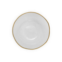 Load image into Gallery viewer, Set of 4 Clear Salad Plate with Gold Rim