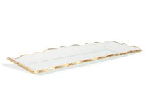 Load image into Gallery viewer, Glass Oblong Tray with Gold Edge