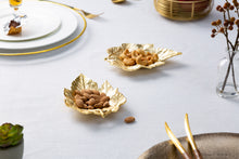 Load image into Gallery viewer, Set of 2 Gold Metal Leaves